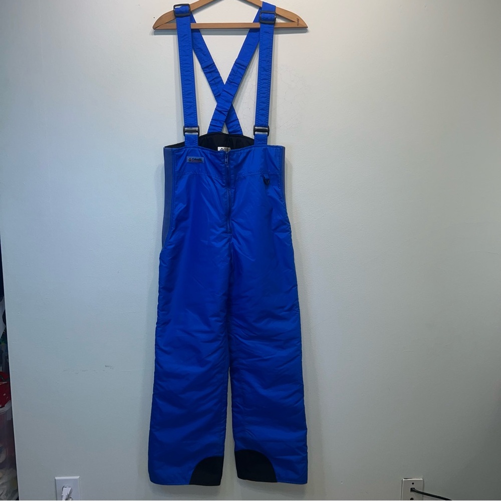 Columbia Blue Nylon Snow SKi Winter Pants w/ Suspenders Youth Size XL (16-18)